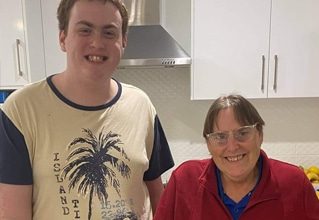 Two People In The Kitchen — Disability Services in Weston, NSW